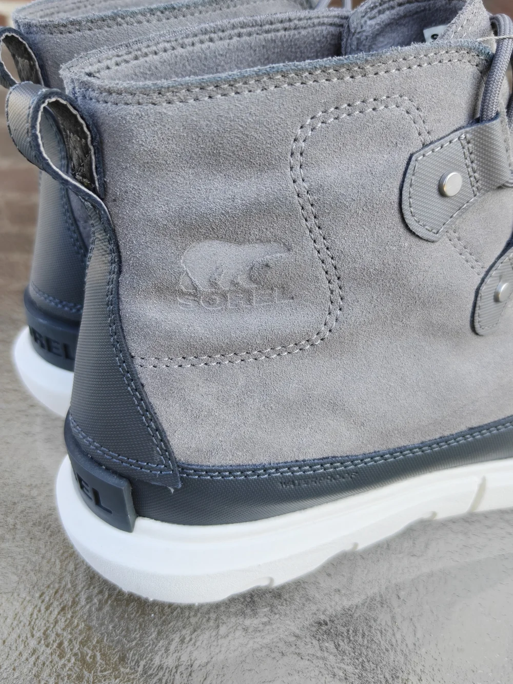 SOREL Mens Explorer Mission Waterproof Boots Quarry Grey Suede Size 10